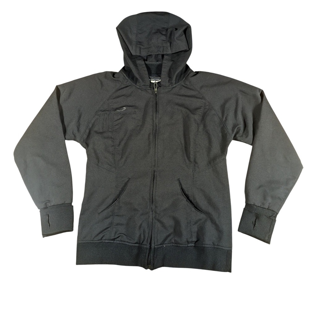 Oakley Women's Medium Black Full‎ Zip Hoodie Athletic Performance Under Layer